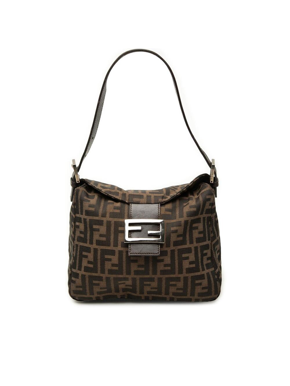Fendi Zucca Canvas Double Flap Shoulder #362216F97B